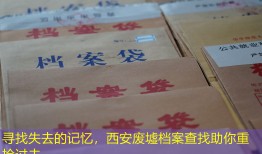 寻找失去的记忆，西安废墟档案查找助你重拾过去