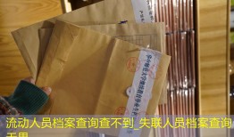 流动人员档案查询查不到_失联人员档案查询无果