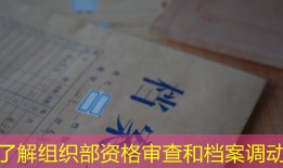 了解组织部资格审查和档案调动
