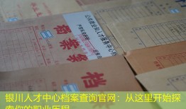 银川人才中心档案查询官网：从这里开始探索你的职业历程