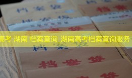 高考 湖南 档案查询_湖南高考档案查询服务
