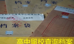 高中留校查询档案