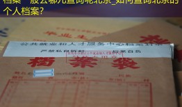 档案一般去哪儿查询呢北京_如何查询北京的个人档案？