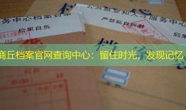 商丘档案官网查询中心：留住时光，发现记忆