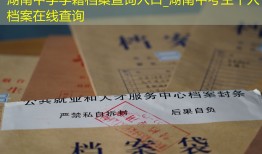 湖南中学学籍档案查询入口_湖南中考生个人档案在线查询