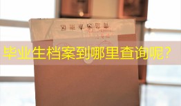 毕业生档案到哪里查询呢？
