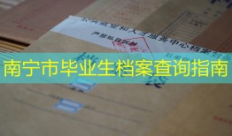 南宁市毕业生档案查询指南