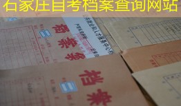 石家庄自考档案查询网站
