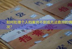 如何处理个人档案找不到或无法查询的情况？