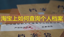 淘宝上如何查询个人档案