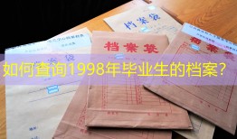 如何查询1998年毕业生的档案？