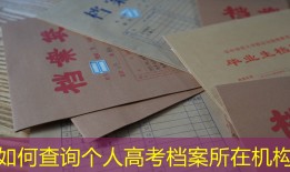 如何查询个人高考档案所在机构