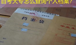 自考大专怎么查询个人档案？