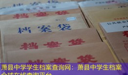 萧县中学学生档案查询网：萧县中学生档案全球在线查询平台