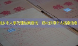 湘乡市人事代理档案查询：轻松获得个人档案信息