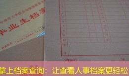 掌上档案查询：让查看人事档案更轻松