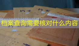 档案查询需要核对什么内容