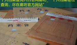 个人档案查询入口官网廊坊_“个人档案轻松查询，尽在廊坊官方网站”