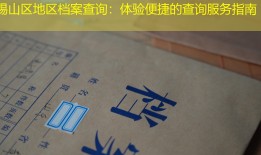 锡山区地区档案查询：体验便捷的查询服务指南