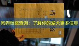 狗狗档案查询：了解你的爱犬更多信息