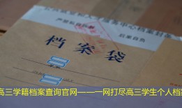 高三学籍档案查询官网——一网打尽高三学生个人档案
