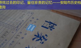 寻找过去的印记，留住珍贵的记忆——安陆市历史档案查询