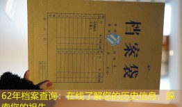 62年档案查询：在线了解您的历史信息，探索您的祖先