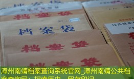 漳州南靖档案查询系统官网_漳州南靖公共档案查询网：探索历史，留存印记