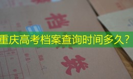 重庆高考档案查询时间多久？