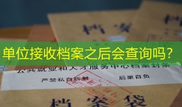 单位接收档案之后会查询吗？
