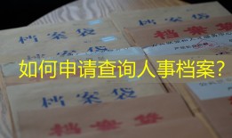 如何申请查询人事档案？