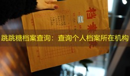 跳跳糖档案查询：查询个人档案所在机构