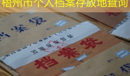 梧州市个人档案存放地查询