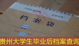 贵州大学生毕业后档案查询