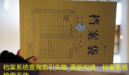 档案系统查询索引失败_重新构建：档案系统检索无效。
