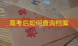 高考后如何查询档案