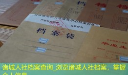 诸城人社档案查询_浏览诸城人社档案，掌握个人信息