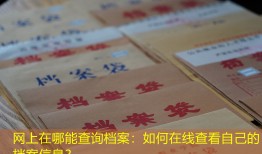 网上在哪能查询档案：如何在线查看自己的档案信息？