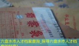 六盘水市人才档案查询_探寻六盘水市人才档案的秘密！