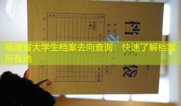 福建省大学生档案去向查询：快速了解档案所在地