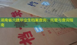 湖南省六建毕业生档案查询：托管与查询指南