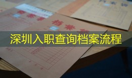 深圳入职查询档案流程