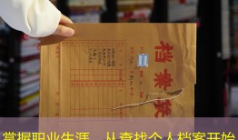掌握职业生涯，从查找个人档案开始