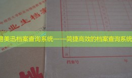 易美迅档案查询系统——简捷高效的档案查询系统
