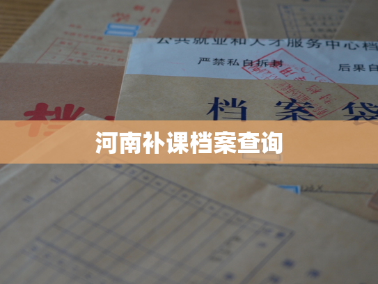 河南补课档案查询