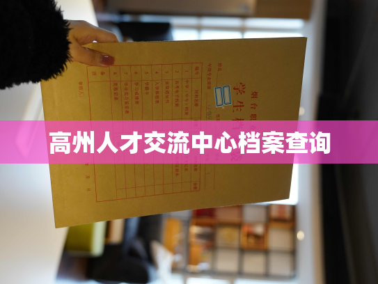 高州人才交流中心档案查询