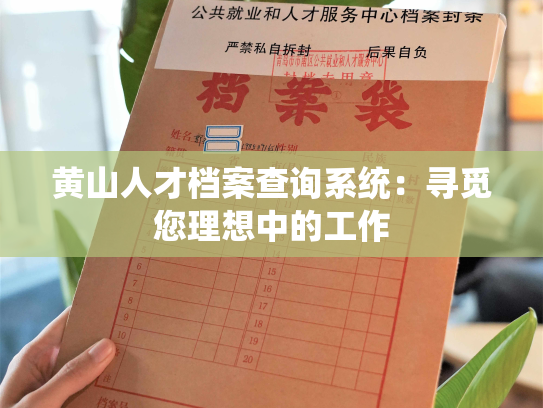 黄山人才档案查询系统：寻觅您理想中的工作