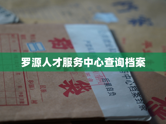 罗源人才服务中心查询档案