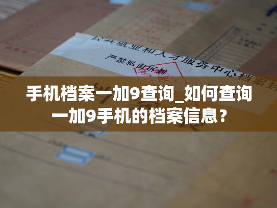手机档案一加9查询_如何查询一加9手机的档案信息？