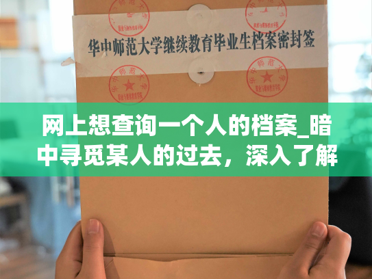 网上想查询一个人的档案_暗中寻觅某人的过去，深入了解个人档案。